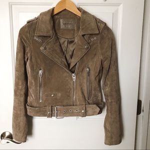 BLANK NYC suede moto jacket XS